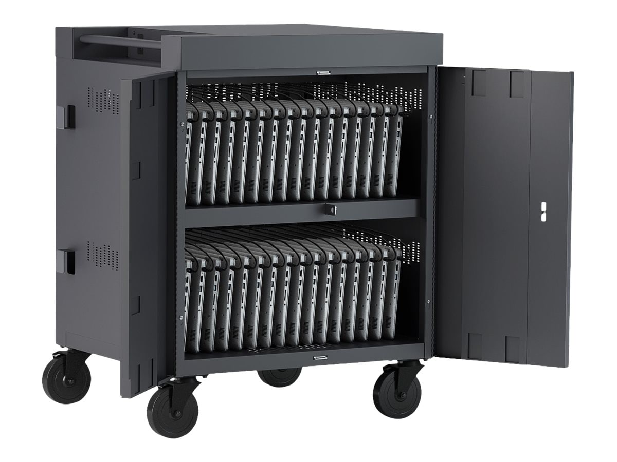 Bretford CUBE Charge AC Cart for 36 Devices - Charcoal