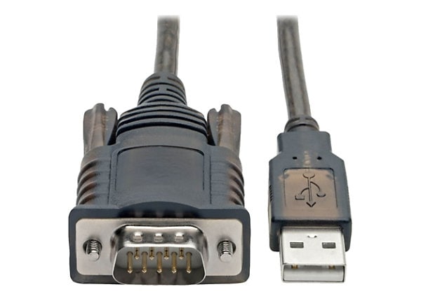 Tripp Lite RS232 to USB Adapter Cable COM Retention (USB-A to DB9 M/M), 5 ft. - USB / serial cable - USB to - U209-005-COM - - CDW.com