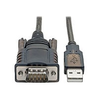 Eaton Tripp Lite Series RS232 to USB Adapter Cable with COM Retention (USB-A to DB9 M/M), FTDI, 5 ft. (1.52 m) - USB /