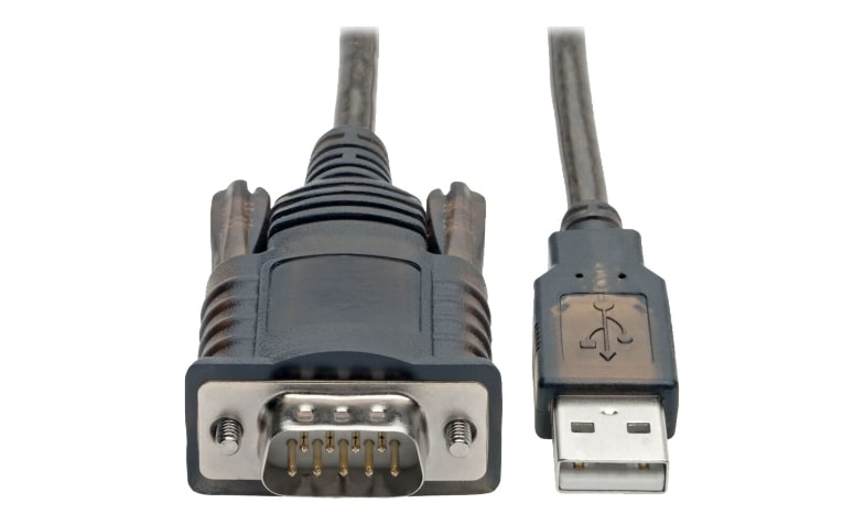 Tripp Lite RS232 to USB Adapter Cable with COM (USB-A to DB9 M/M), FTDI, 5 ft. USB / serial cable - USB to - U209-005-COM - Cables - CDW.com