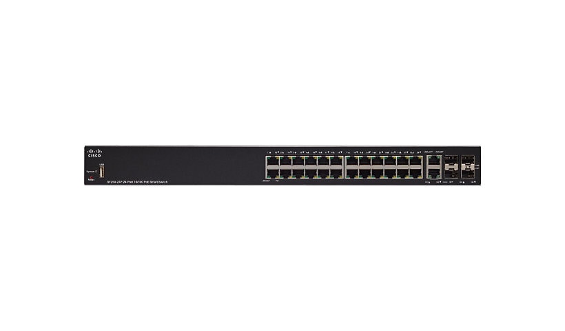 Cisco 250 Series SF250-24P - switch - 24 ports - smart - rack-mountable