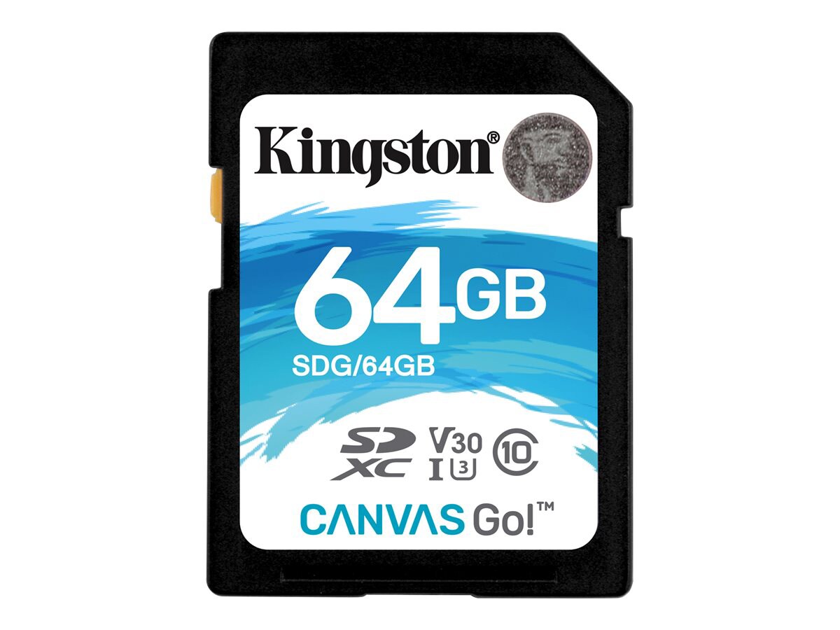 Kingston Canvas Go! - flash memory card - 64 GB - SDXC UHS-I