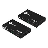 SIIG 4K HDR HDMI 2.0 HDBaseT Extender Over Single Cat5e/6 with RS-232 & IR - transmitter and receiver -