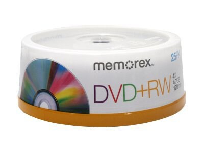 Memorex 4X DVD+RW 25 pack