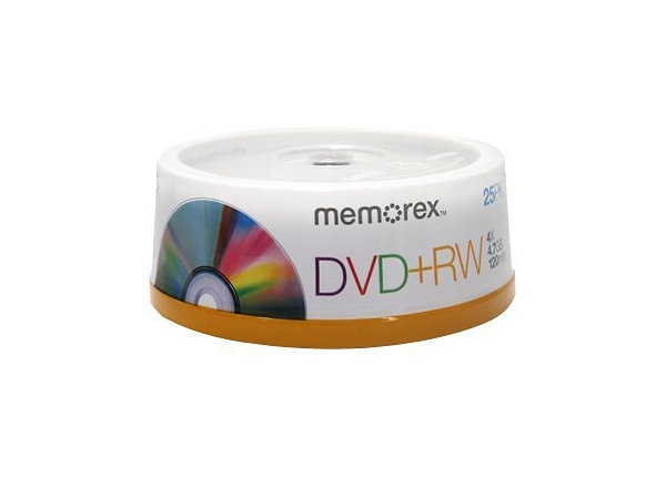 Memorex 4X DVD+RW 25 pack
