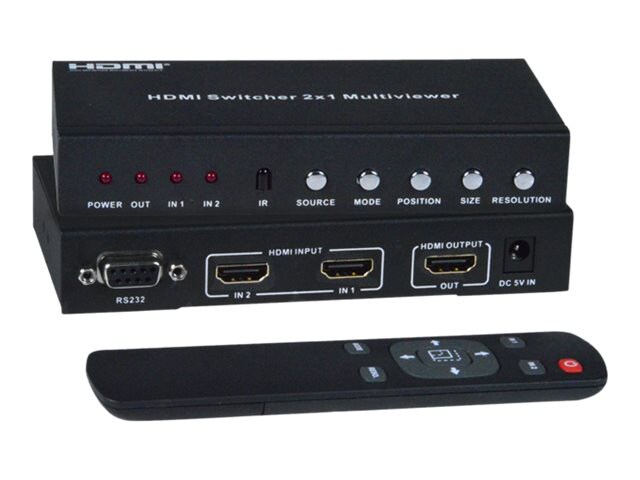 NTI SPLITMUX SPLITMUX-HD-2RSLC - video/audio switch - 2 ports - managed