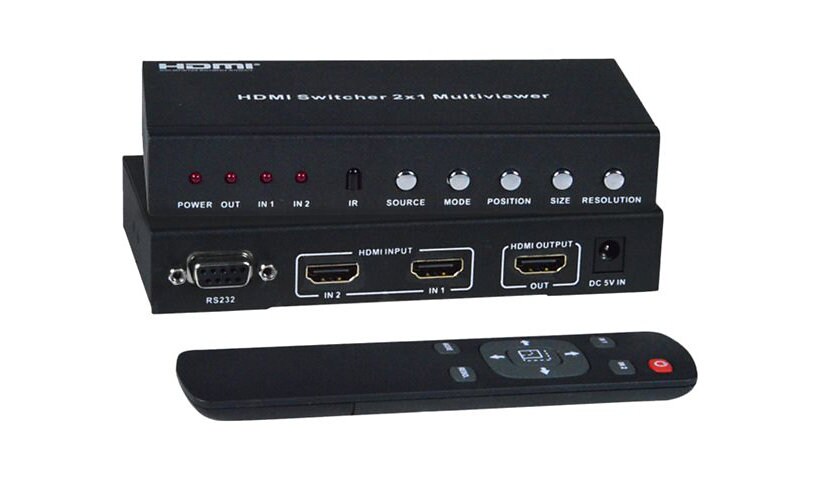 NTI SPLITMUX SPLITMUX-HD-2RSLC - video/audio switch - 2 ports - managed