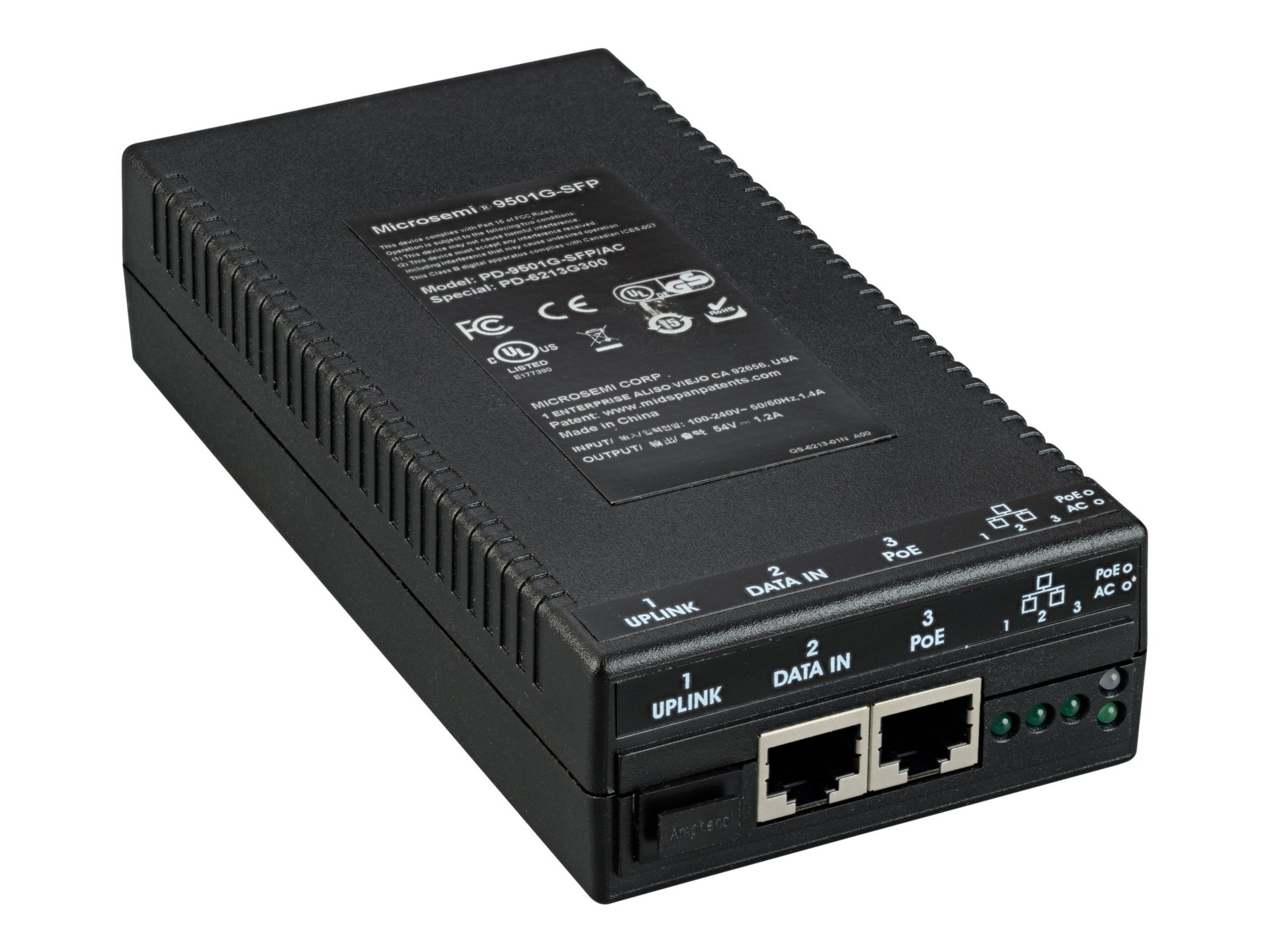 Microchip PD-9501G-SFP - fiber media converter - 10Mb LAN, 100Mb LAN, GigE