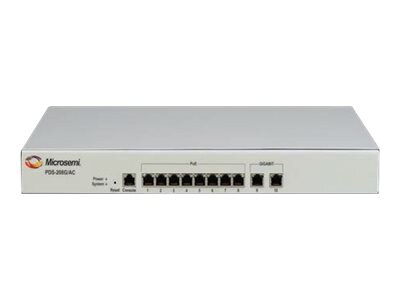 Microsemi PDS-208G - switch - 8 ports - managed - ceiling-mountable