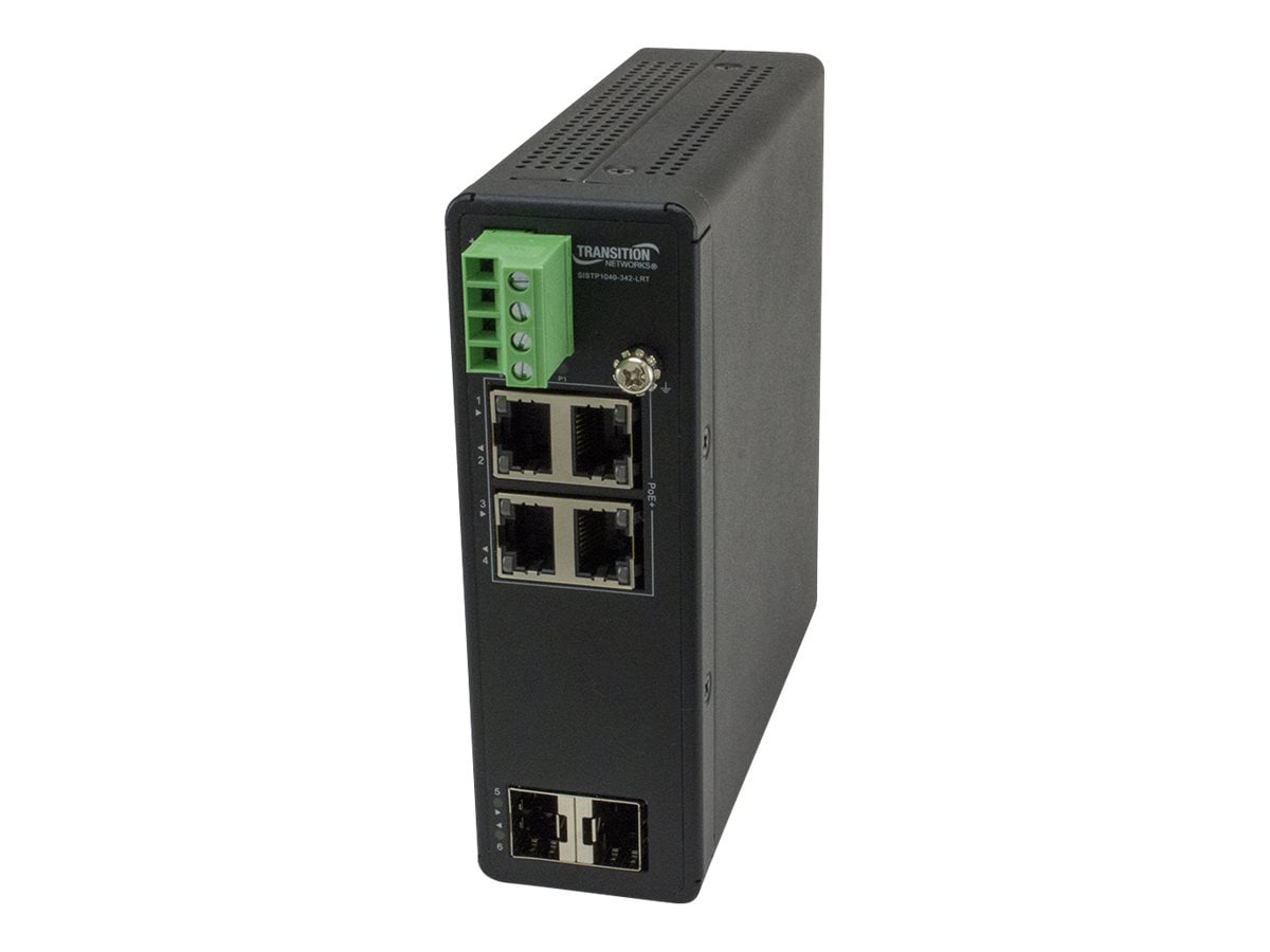 Transition 4-Port Unmanaged Hardened Gigabit Ethernet PoE+ Switch