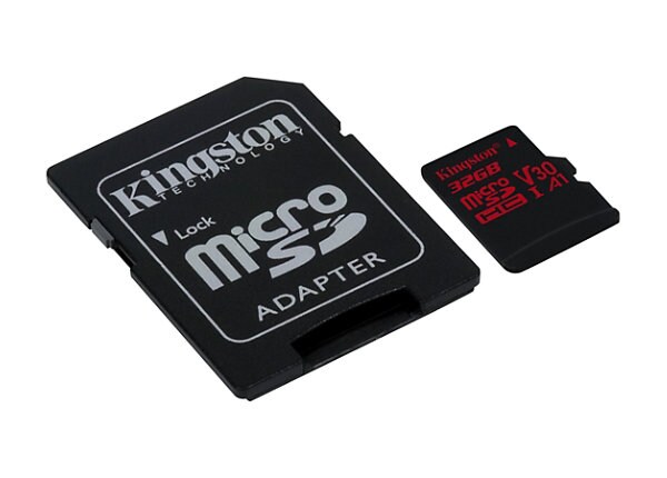 Kingston Canvas React - flash memory card - 32 GB - microSDHC UHS-I