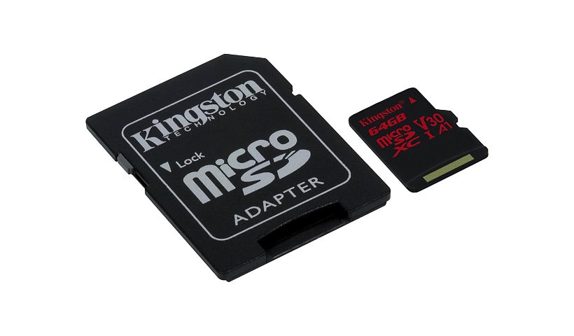 Kingston Canvas React - carte mémoire flash - 64 Go - microSDXC UHS-I