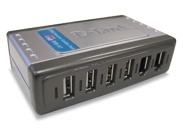 D-Link 4-Port USB 2.0, 3-Port Firewire, Combo Hub