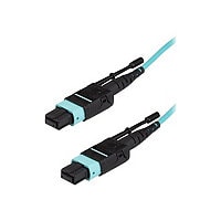 StarTech.com 2m (6ft) MTP(F)/PC OM3 Multimode Fiber Optic Cable, 12F Type-A, OFNP, 50/125&micro;m LOMMF, 40G Networks -