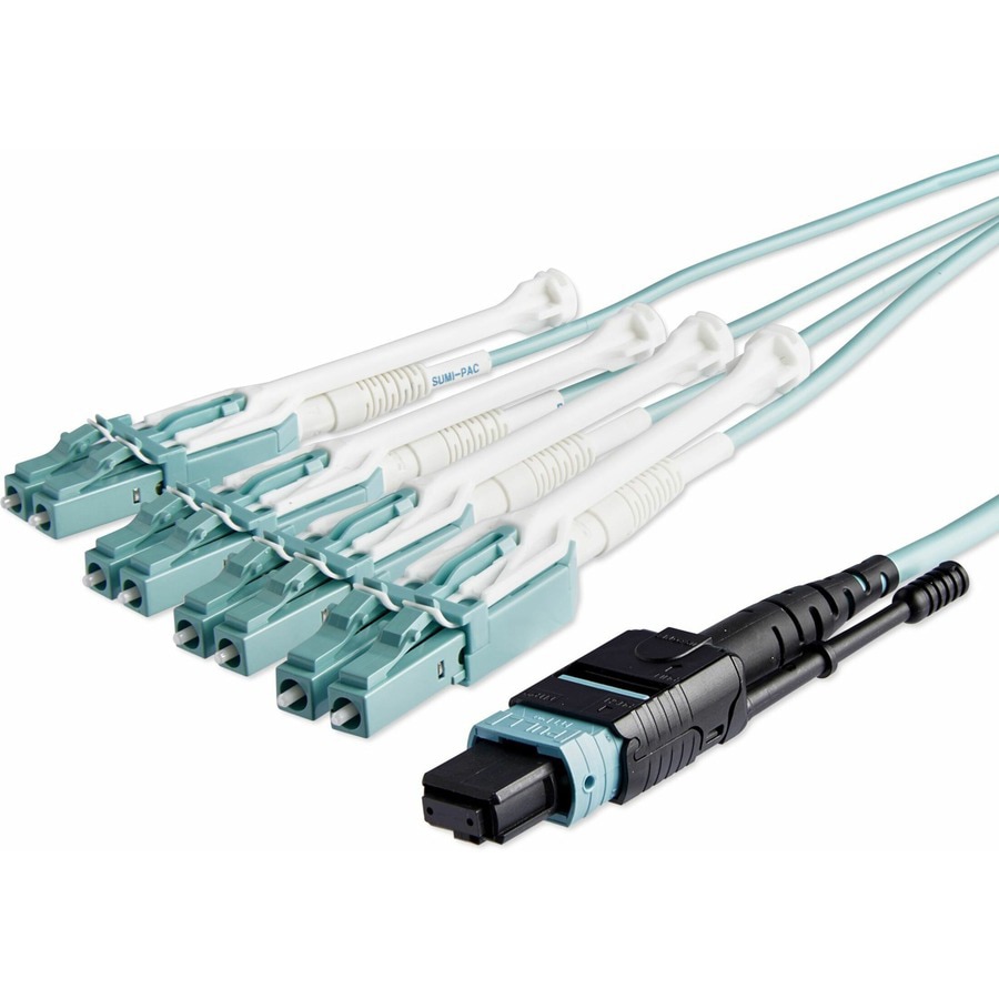 StarTech 10m (30ft) MTP(F)/PC to 4x LC/PC Duplex Breakout OM3 Multimode Fib