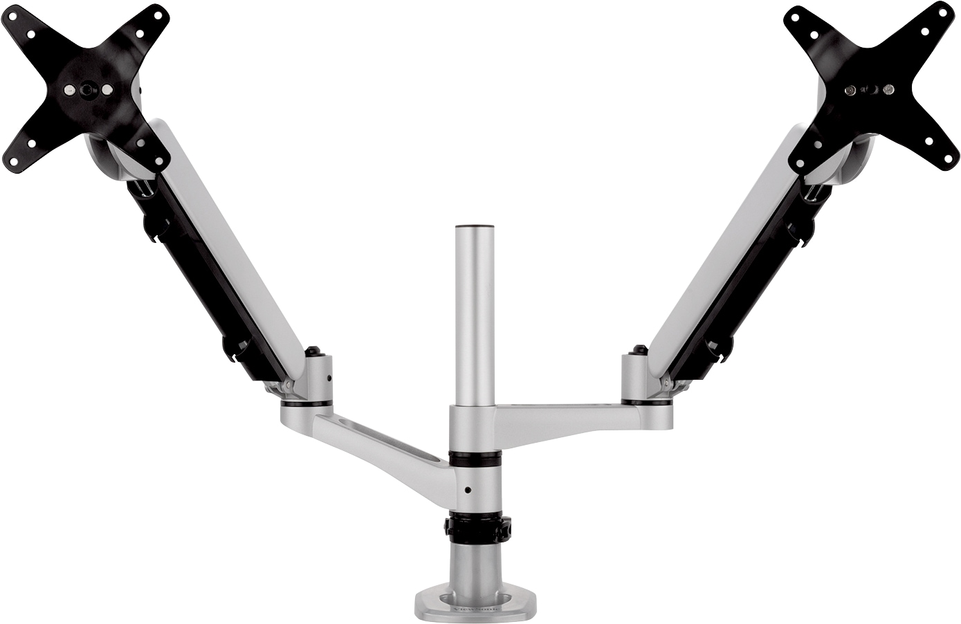 Spring-loaded Dual Monitor Mounting Arm For Two Monitors Up To 27