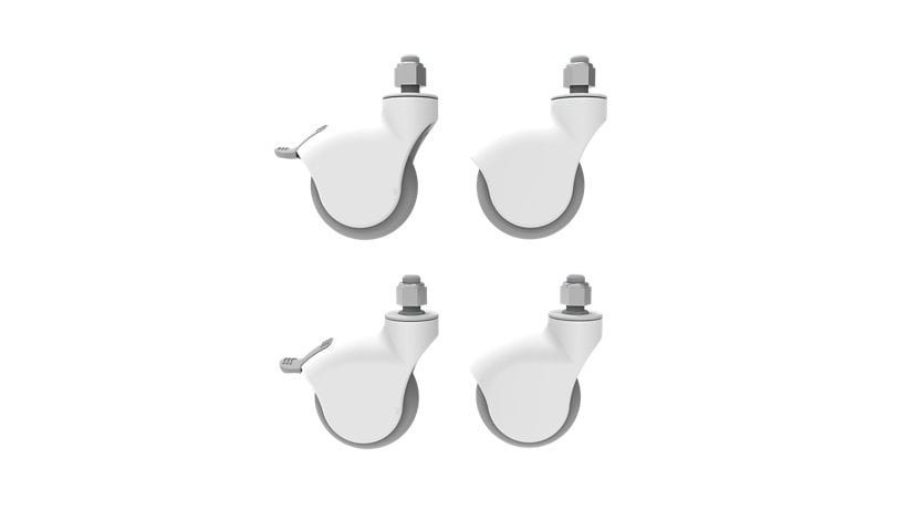 Jaco Set of 4 Replacement Casters for Jaco Carts; 4" Caster, 2 Locking, 2 N