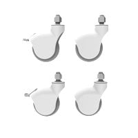 Jaco Set of 4 Replacement Casters for Jaco Carts; 4" Caster, 2 Locking, 2 N