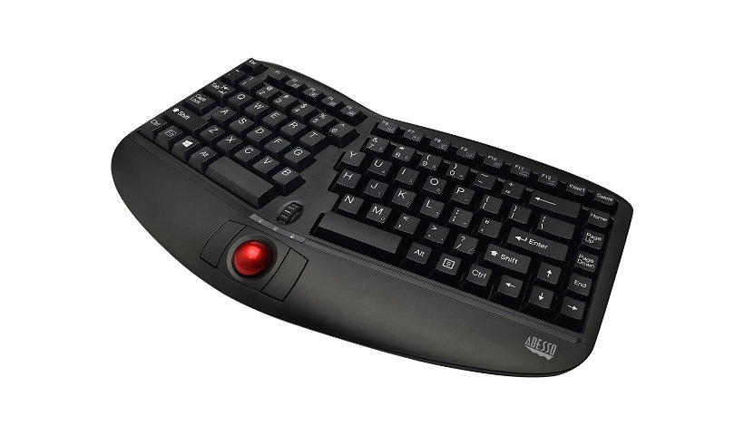 Adesso Tru-Form Media 3150 - 2,4 GHz Wireless Ergo Trackball Keyboard