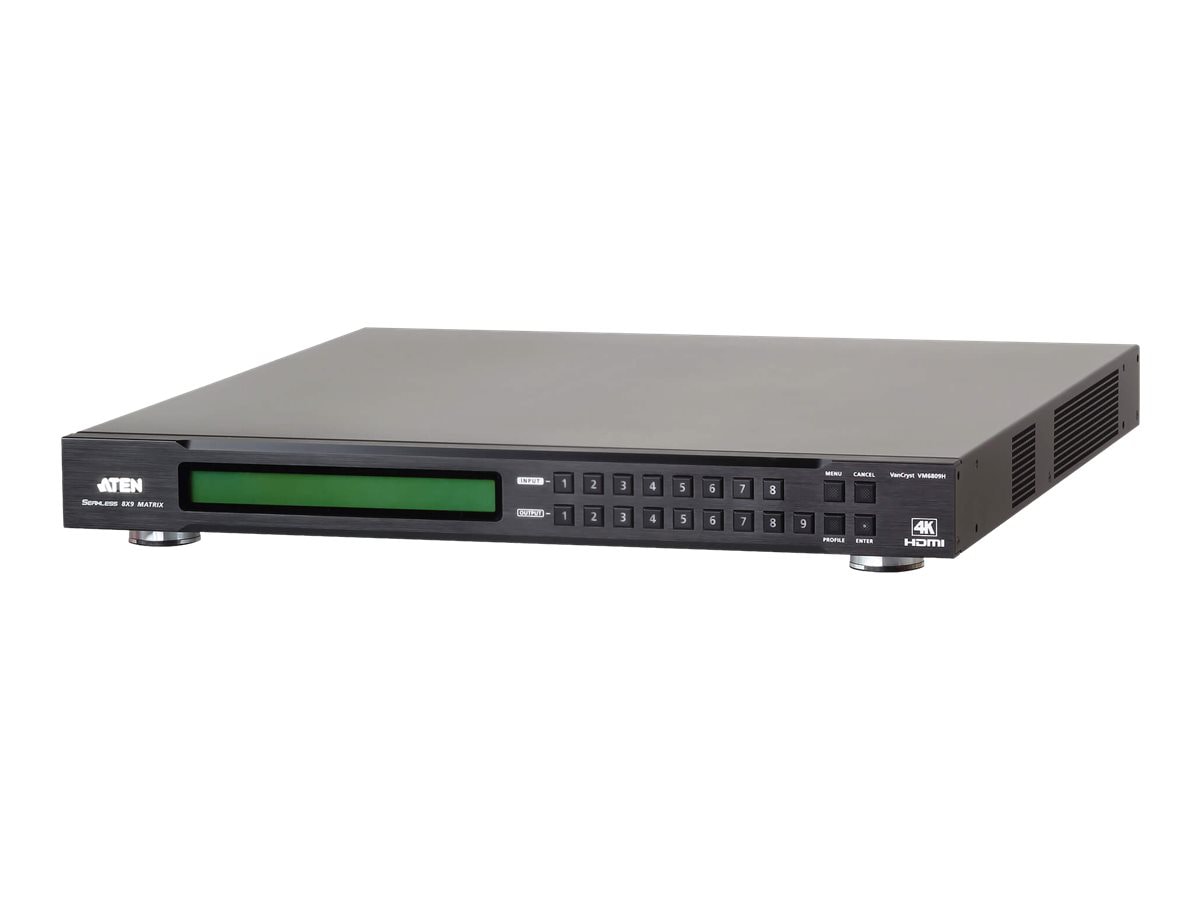 ATEN VM6809H 8x9 4K HDMI Matrix Switch with Scaler - video/audio switch - r