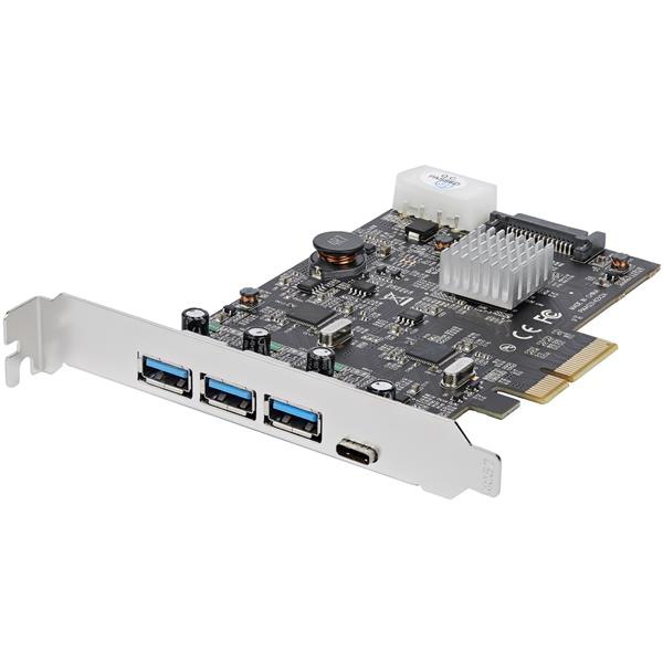 StarTech.com 4 Port USB 3.1 PCIe Card - 1x USB C & 2x A - 2 10Gbps Channels