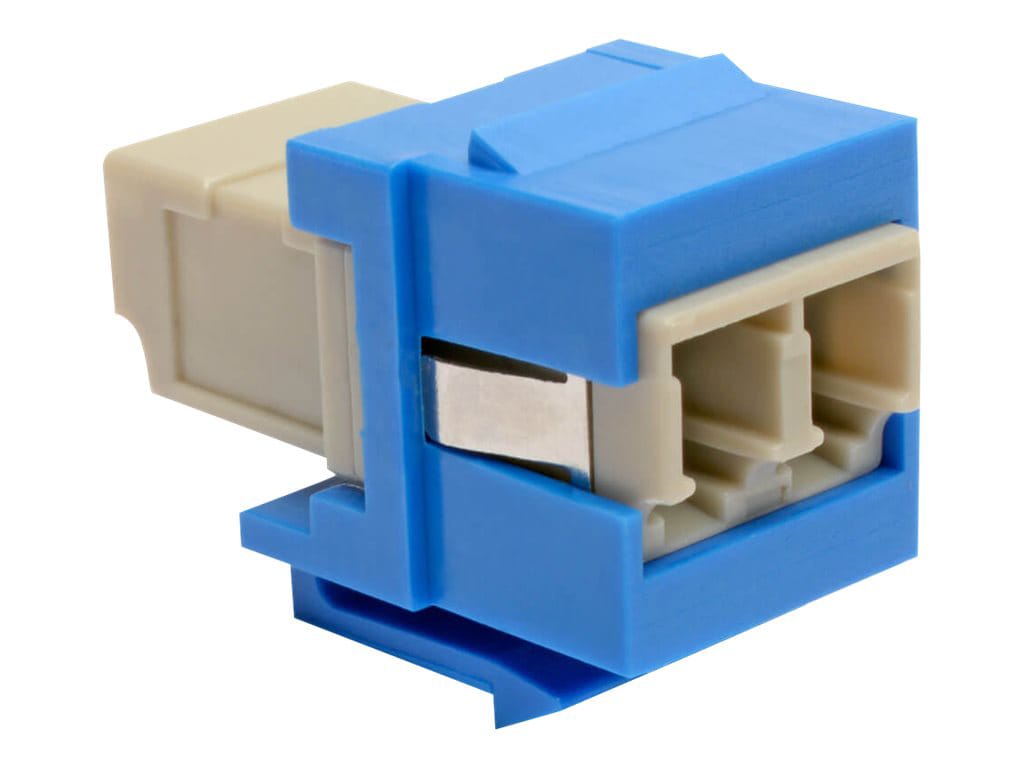 Tripp Lite Duplex Multimode Fiber Coupler, Keystone Jack - LC to LC, Blue - keystone coupler - blue