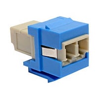 Tripp Lite Duplex Multimode Fiber Coupler, Keystone Jack - LC to LC, Blue - keystone coupler - blue