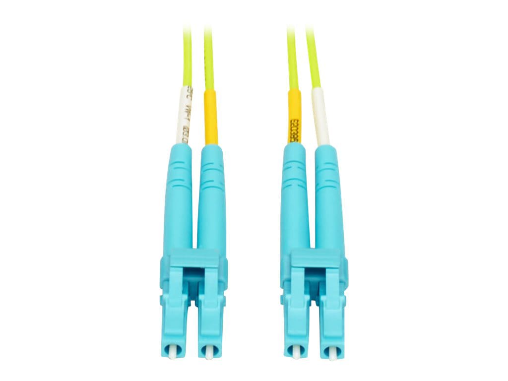 Eaton Tripp Lite Series 100G Duplex Multimode 50/125 OM5 Fiber Optic Cable, Lime Green, LC/LC, 1 m (3.3 ft.) - patch