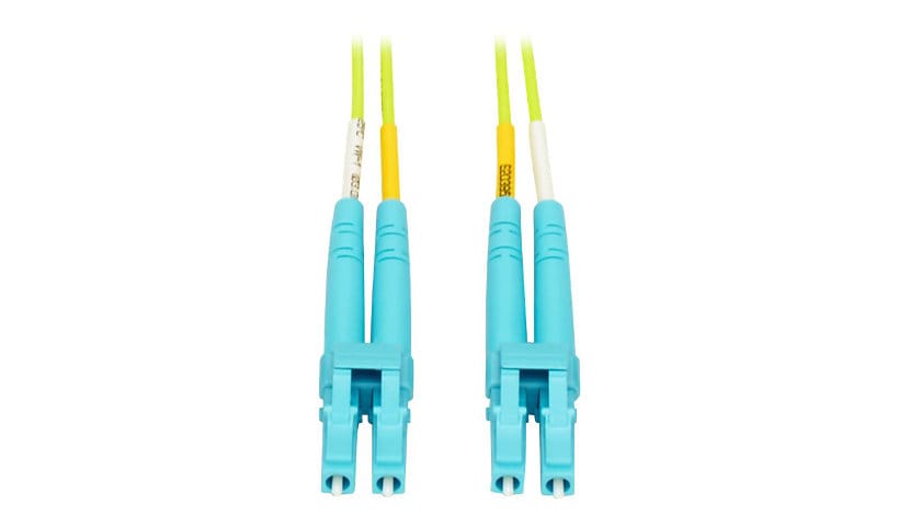 Eaton Tripp Lite Series 100G Duplex Multimode 50/125 OM5 LSZH Fiber Optic Cable (LC/LC), Lime Green, 10 m - patch cable