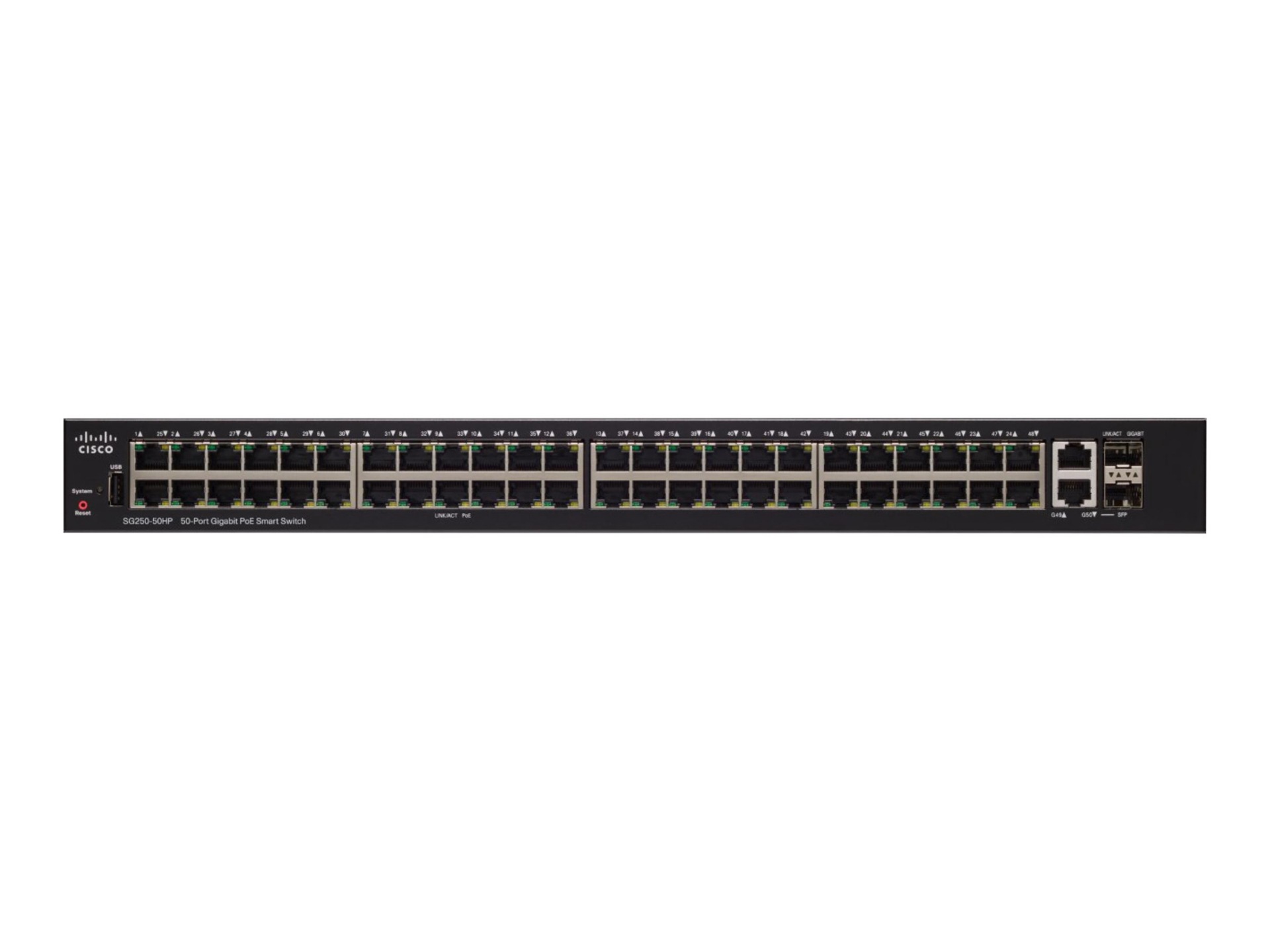 Cisco 250 Series SG250-50 - switch - 50 ports - smart - rack-mountable