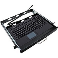 Adesso USB Touchpad Keyboard with 1U Rack Mount Drawer