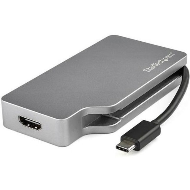 StarTech USB C Multiport Video Adapter 4K/1080p -USB-C to HDMI/VGA/mDP or DVI Monitor Space Gray