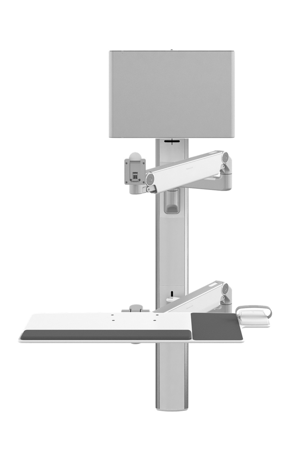 Humanscale V6 47" Track ViewPoint Wall Station for Keyboard,Monitor - White