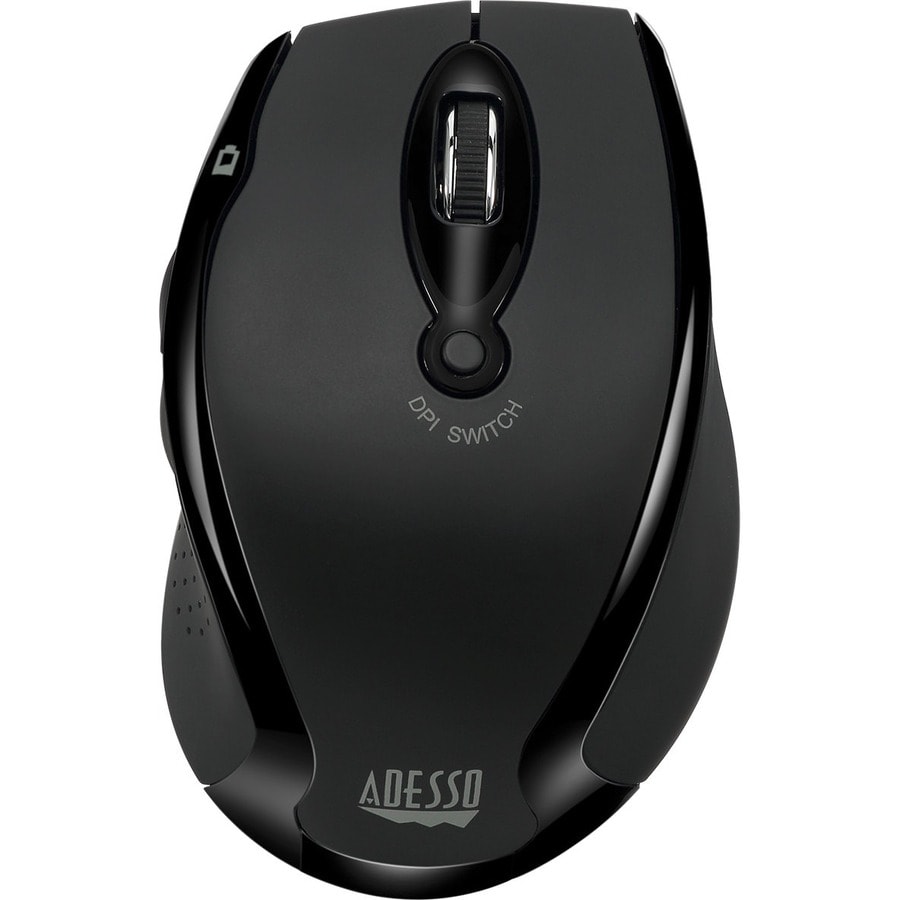 Adesso 2.4GHz Wireless Ergonomic Optical Mouse - Black