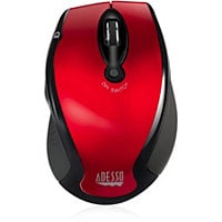 Adesso 2.4GHz Wireless Ergonomic Optical Mouse - Red