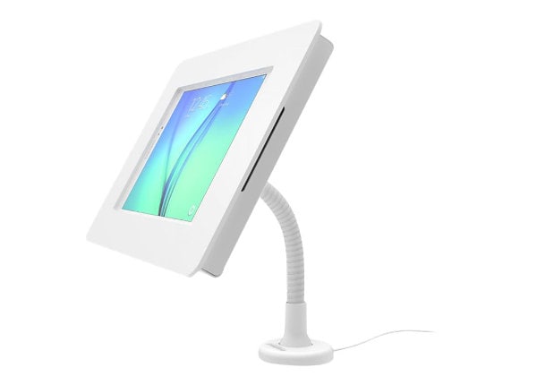 Compulocks Rokku Flex Arm - iPad 9.7" / Galaxy Tab A 9.7" / S2 9.7" / S3 9.7" Counter Top Kiosk - White - mounting kit