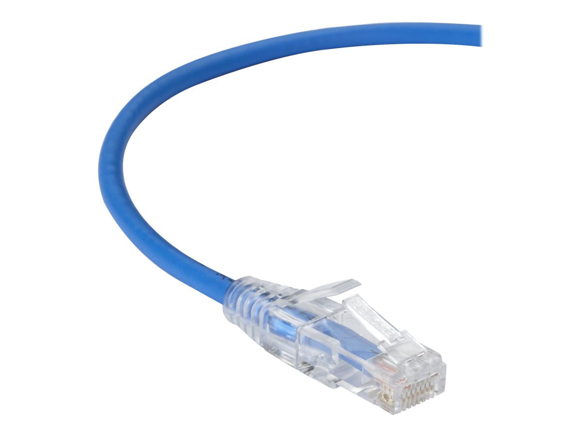 Black Box 20ft Slim-Net CAT6 Blue 28AWG 500Mhz UTP Snagless Patch Cable 20'