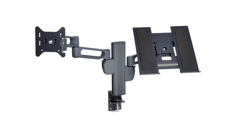 Kensington SmartFit mounting kit - adjustable arm - for 2 monitors or one monitor and notebook