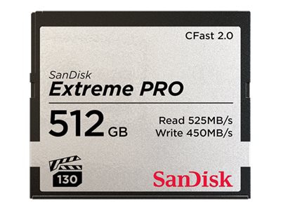 SanDisk Extreme Pro - flash memory card - 512 GB - CFast 2.0