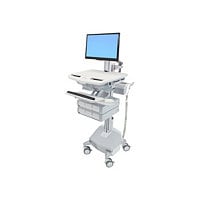 Ergotron StyleView Electric Lift Cart with Pivot, LiFe Powered, 6 Drawers (3x2) cart - for LCD display / keyboard /