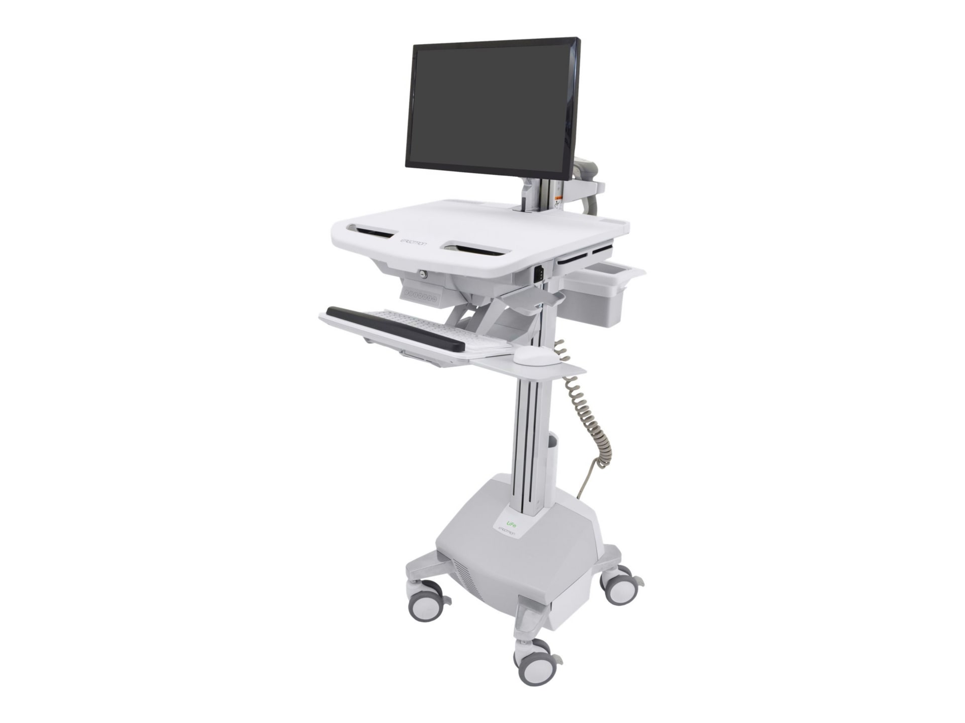 Ergotron StyleView Electric Lift Cart with LCD Arm, LiFe Powered cart - for LCD display / keyboard / mouse / CPU /