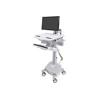 Ergotron StyleView Electric Lift Cart with LCD Arm, LiFe Powered - cart - f