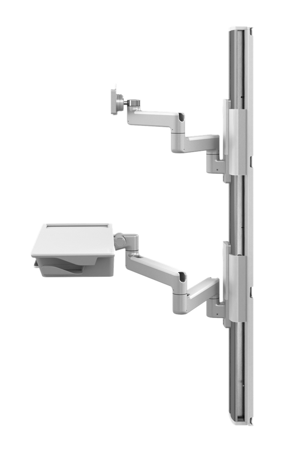 Humanscale V/Flex Wallstation with 48" Wall Track & V/Desk Keyboard Platfor