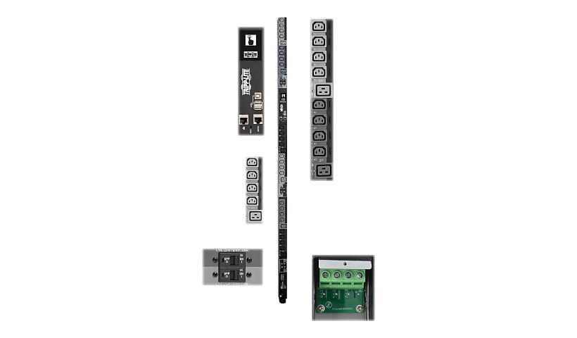 Tripp Lite 28.8kW 3-Phase Switched PDU, LX Platform Interface, 220/230/240V Outlets (24 C13/6 C19), LCD, Hardwire