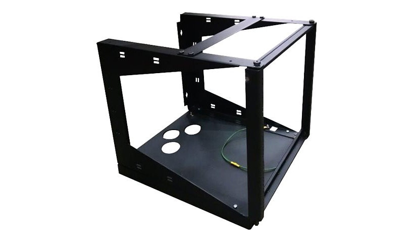 Black Box Wallmount Rack - 11U, 12-24 Tapped Rail Holes, 75-lb. Capacity - wall mount frame kit - 11U