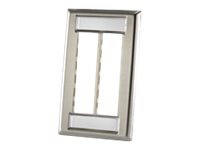Ortronics TracJack 6-Port Single Gang Stainless Steel Faceplate