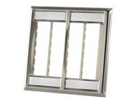 Ortronics TracJack 12-Port Dual Gang Stainless Steel Faceplate