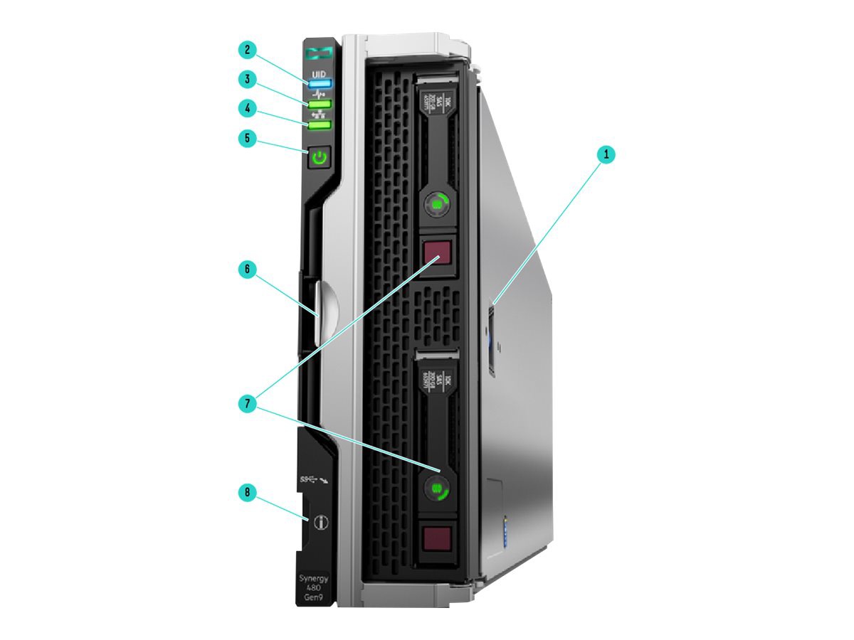HPE Synergy 480 Gen10 Premium Backplane Compute Module - blade - 0 GB