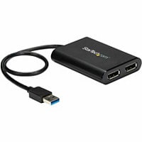 StarTech.com USB 3.0 to Dual DisplayPort Adapter - 4K 60Hz DP Graphics Card
