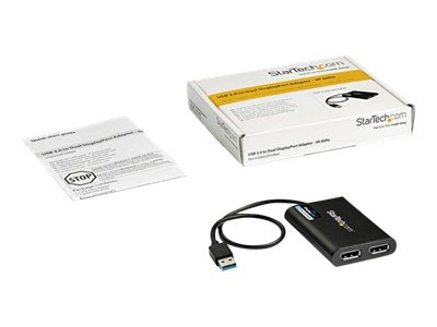Thumbnail 3 of 13 for StarTech.com USB 3.0 to Dual DisplayPort Adapter, 4K 60Hz, USB to Dual DP Display Adapter/Converter, MacOS/Windows